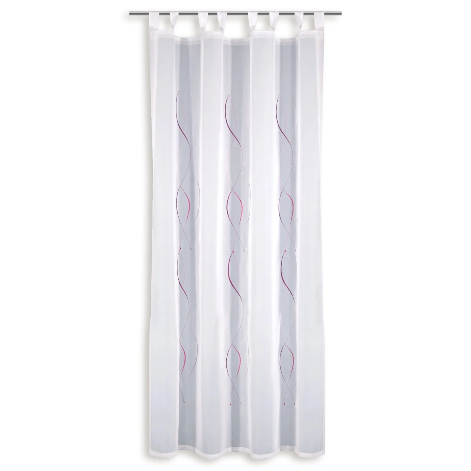 Stick-Schlaufenschal - weiß-fuchsia - 140x170 cm 3 Stick-Schlaufenschal - weiß-fuchsia - 140x170 cm