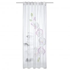 Schlaufenschal rose-grau 140x245 cm - Transparente Gardine für stilvolle Räume