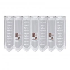 Scheibengardine- grau - 150x45 cm