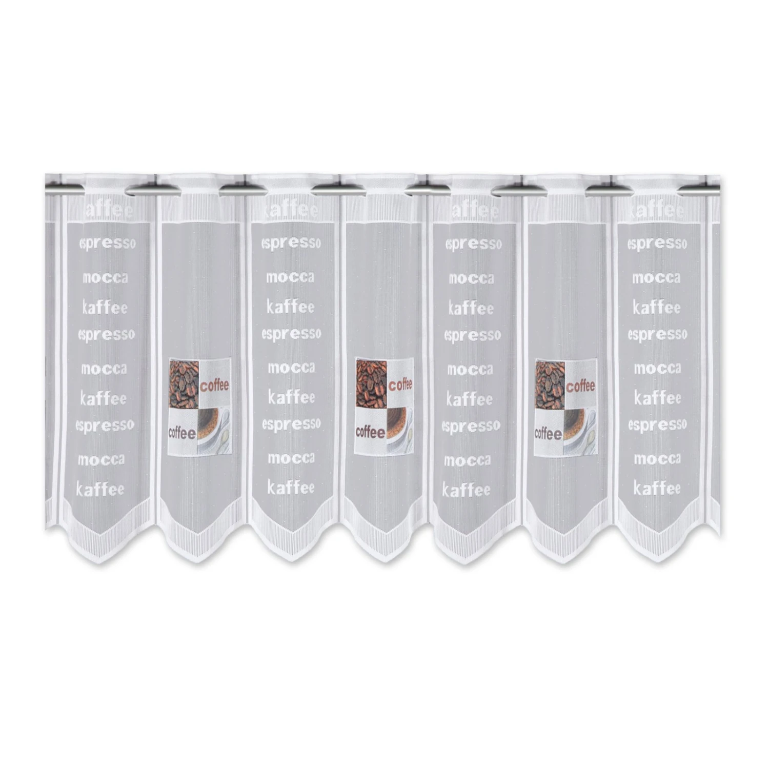 Scheibengardine- grau - 150x45 cm 3 Scheibengardine- grau - 150x45 cm