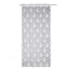 Weiße Gardine mit Rosenmuster - 140x245 cm - Transparente Vorhänge für ein elegantes Zuhause