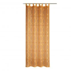 Schlaufenschal Curry 140x245 cm - Transparenter Schal für Gardinen & Vorhänge