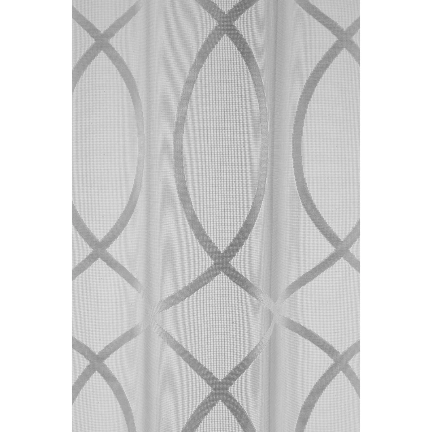 Schlaufenschal Silber 140x245 cm - Transparente Gardine Elegant & Modern 5 Schlaufenschal Silber 140x245 cm - Transparente Gardine Elegant & Modern – Bild 3