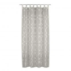 Schlaufenschal Silber 140x245 cm - Transparente Gardine Elegant & Modern