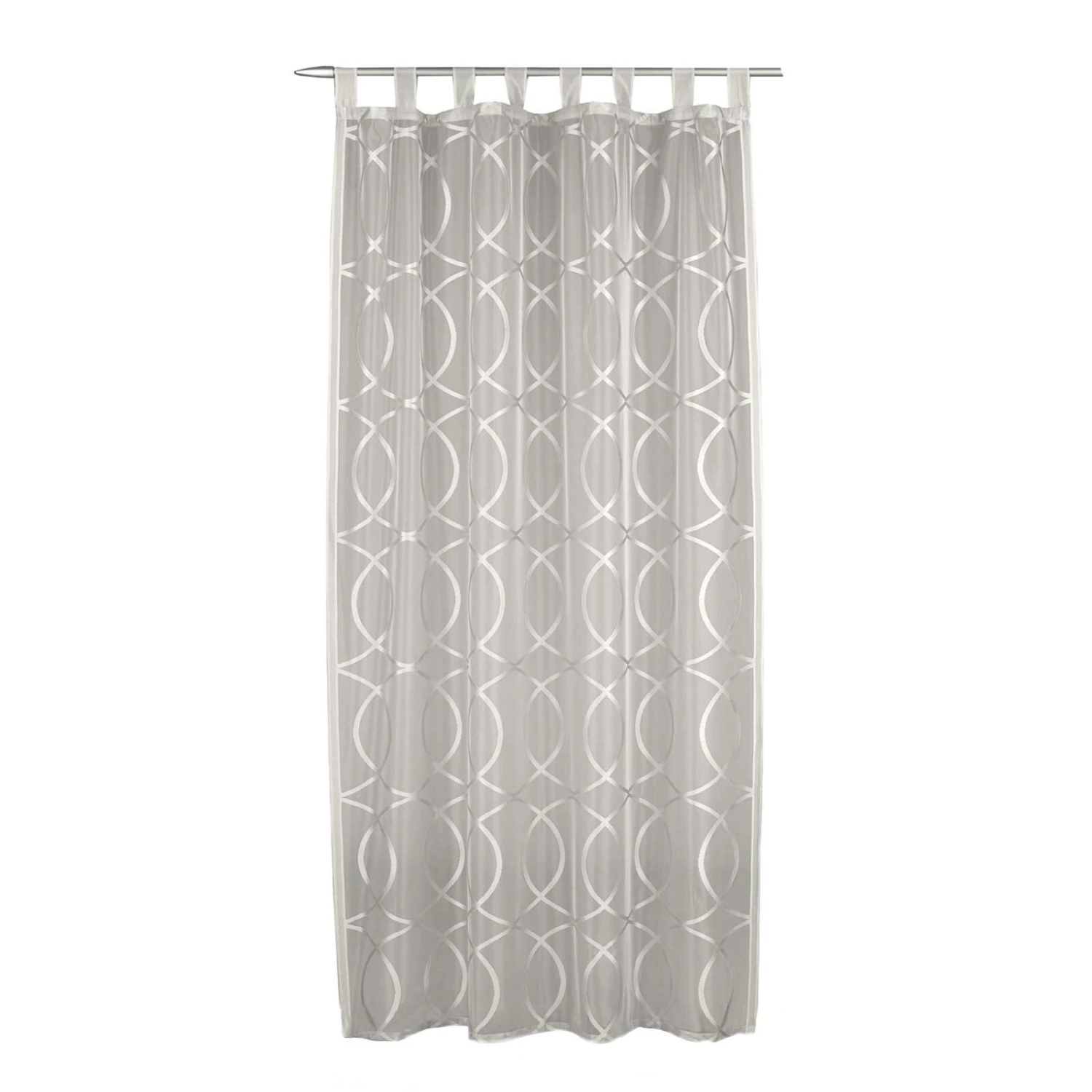 Schlaufenschal Silber 140x245 cm - Transparente Gardine Elegant & Modern 3 Schlaufenschal Silber 140x245 cm - Transparente Gardine Elegant & Modern