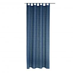 Schlaufenschal dunkelblau 140x245 cm - Transparente Gardine für stilvolle Fensterdekoration