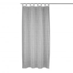 Schlaufenschal Silber 140x245 cm - Transparenter Vorhang für stilvolle Räume