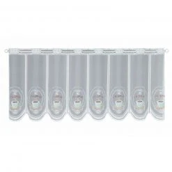 Jacq-Lamellenpanneau Kaffee weiß 145x45 cm - Premium Scheibengardinen