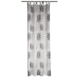 Voile-Schlaufenschal in Anthrazit | 135x235 cm | Transparente Gardine für stilvolles Ambiente