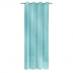 Ösenschal Türkis 140x245 cm - Transparente Gardine für stilvolles Ambiente