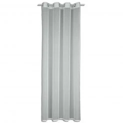 Ösenschal - Silber - 140x245 cm | Transparente Gardine | Elegante Fensterdekoration