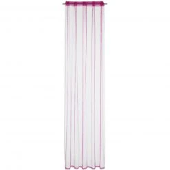 Fertigschal Pink 130x240 cm - Transparente Gardine für Fensterdekoration