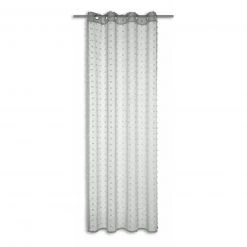 Ösenschal - Silber - 135x245 cm - Transparente Gardine für stilvolle Räume