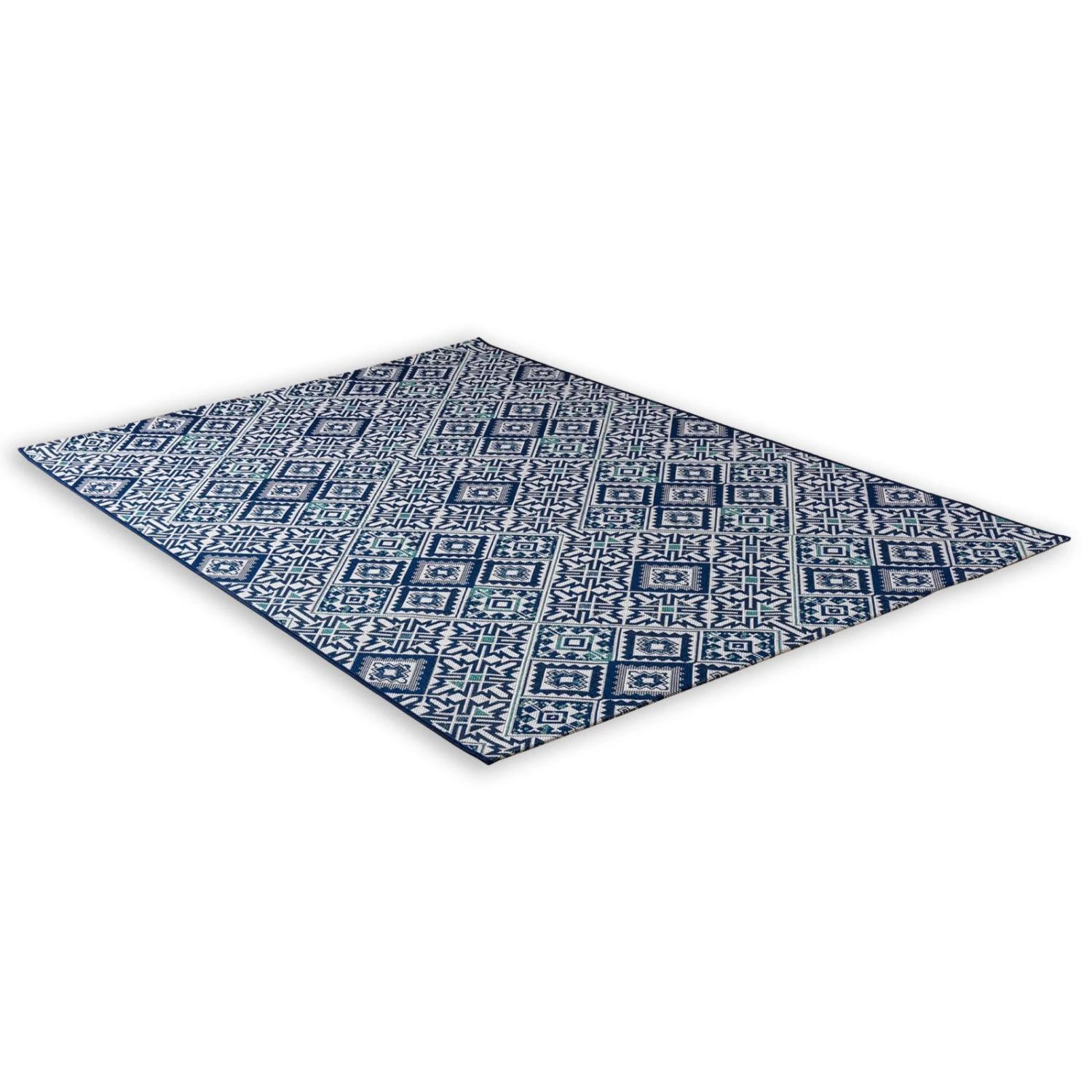 In-/Outdoorteppich - blau - 80x150 cm 3 In-/Outdoorteppich - blau - 80x150 cm