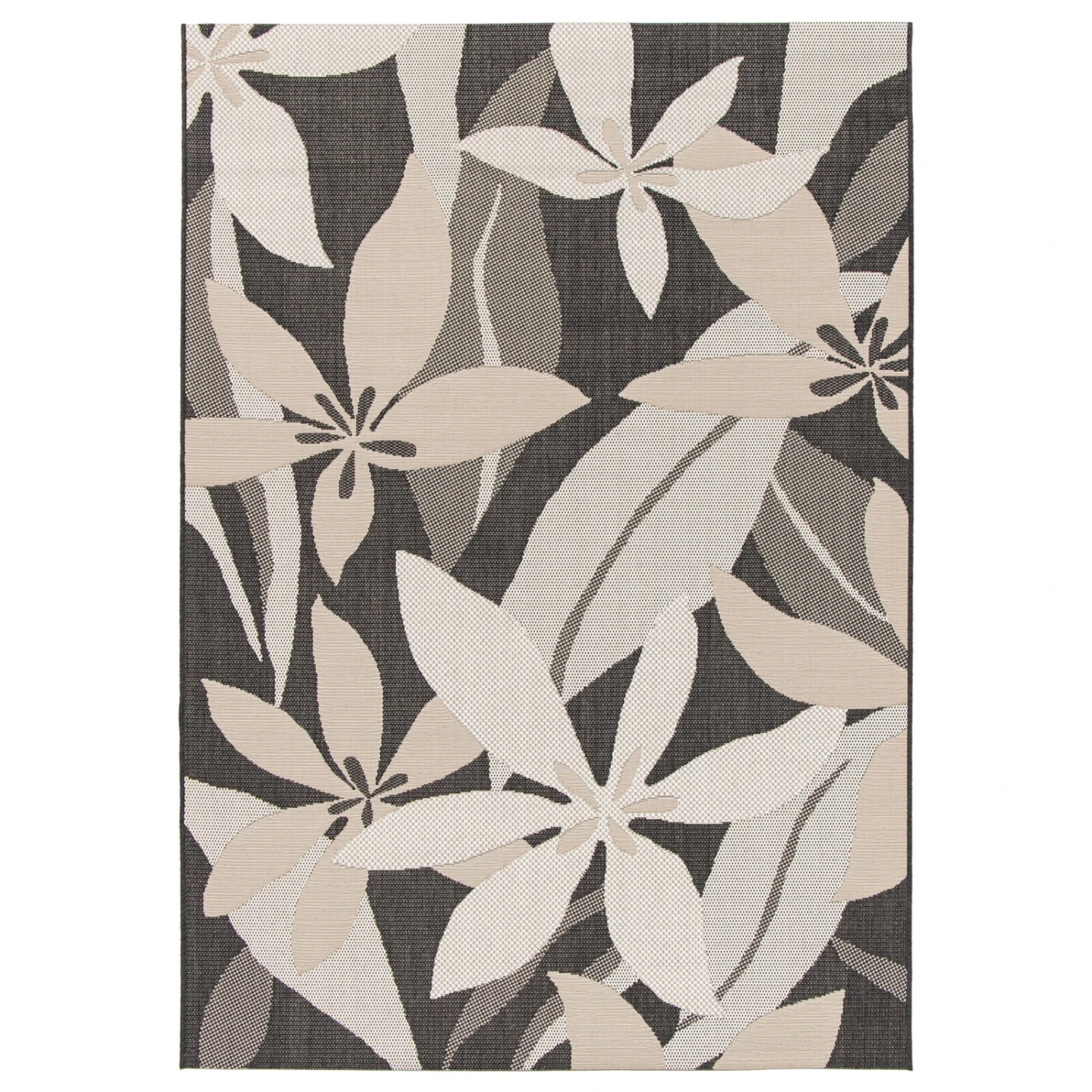 Grau-brauner Blumen In-/Outdoorteppich 80x150 cm - Hochwertiger Teppich für drinnen und draußen 3 Grau-brauner Blumen In-/Outdoorteppich 80x150 cm - Hochwertiger Teppich für drinnen und draußen