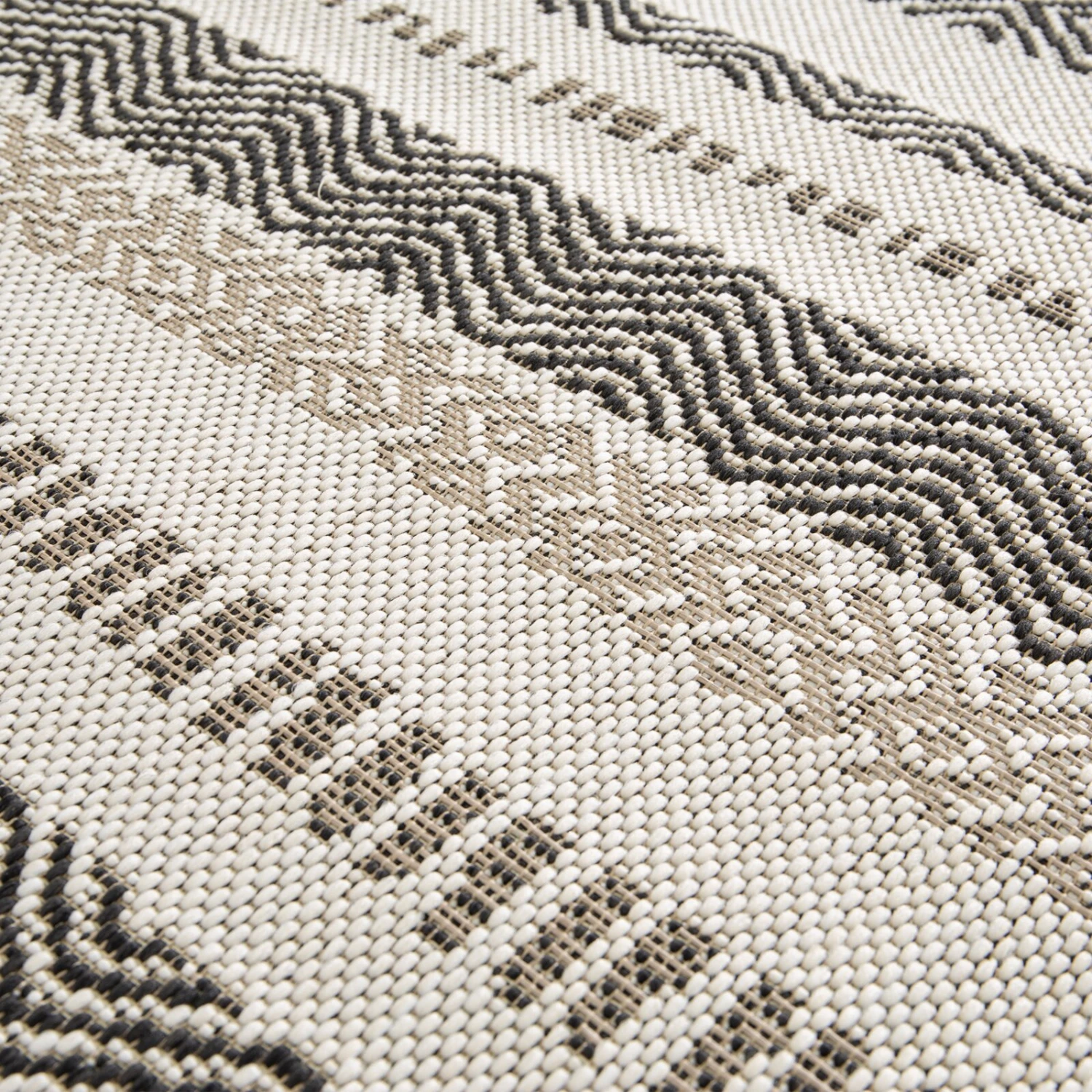 Beige In-/Outdoor Teppich mit Streifen - 80x150 cm - Wetterfest & Langlebig 5 Beige In-/Outdoor Teppich mit Streifen - 80x150 cm - Wetterfest & Langlebig – Bild 3