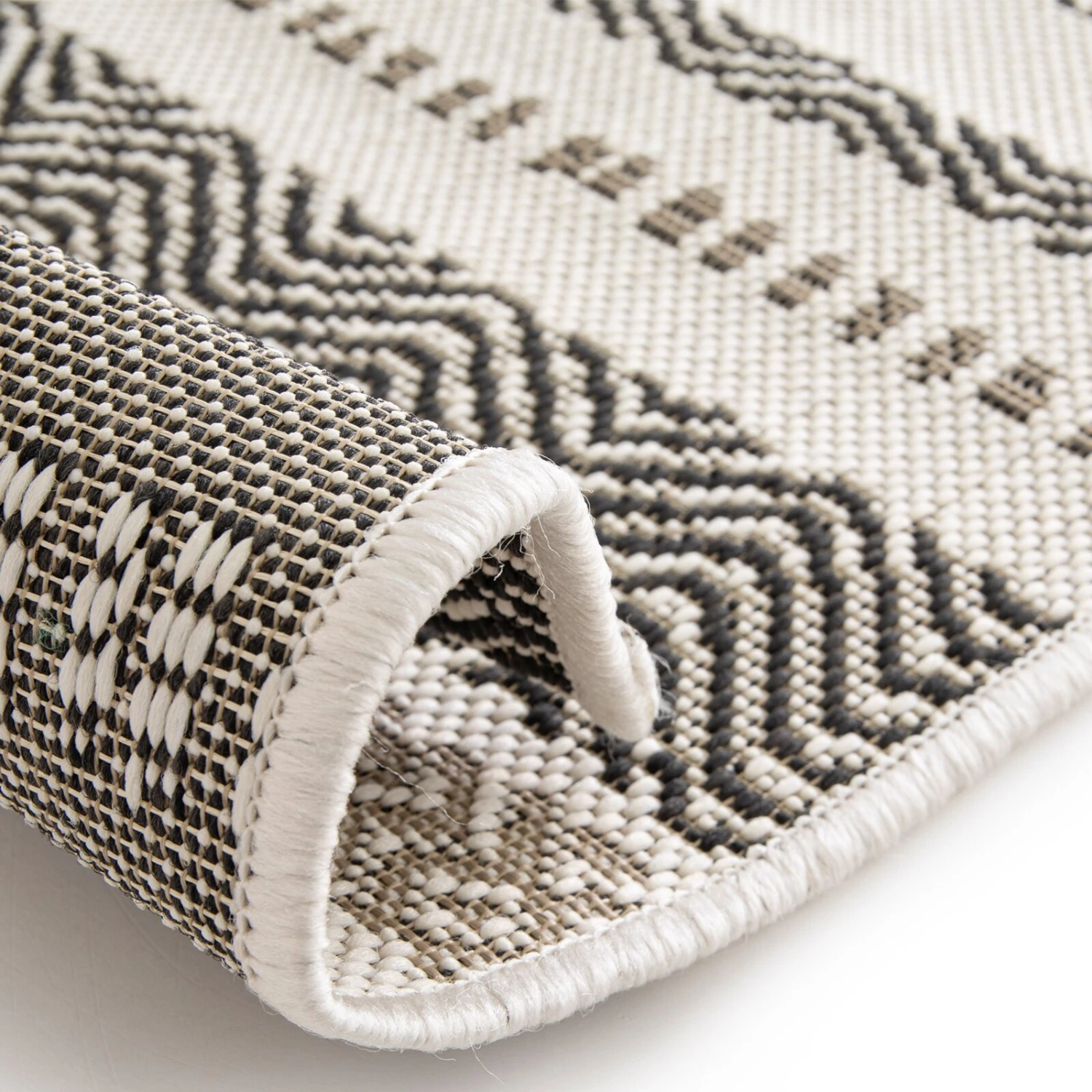 Beige In-/Outdoor Teppich mit Streifen - 80x150 cm - Wetterfest & Langlebig 6 Beige In-/Outdoor Teppich mit Streifen - 80x150 cm - Wetterfest & Langlebig – Bild 4