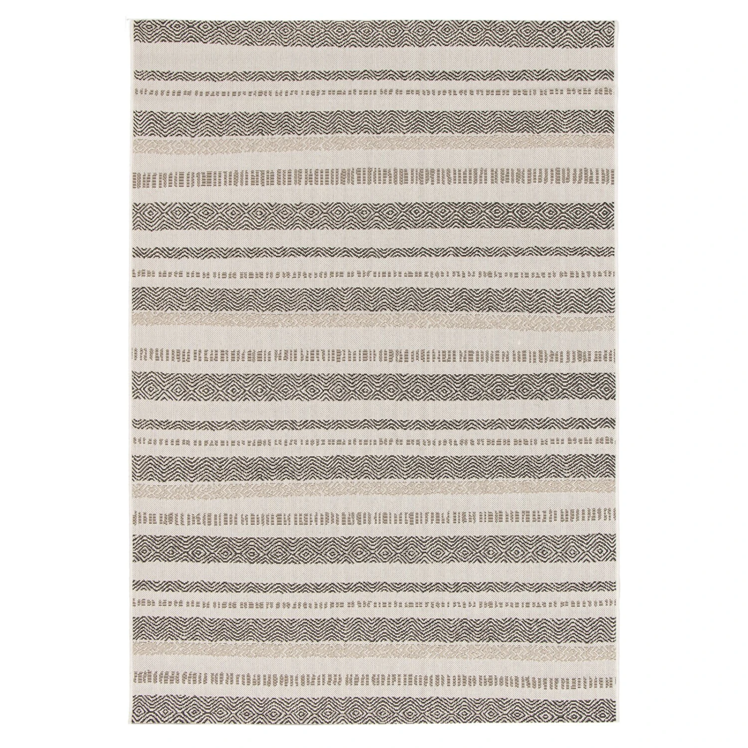 Beige In-/Outdoor Teppich mit Streifen - 80x150 cm - Wetterfest & Langlebig 3 Beige In-/Outdoor Teppich mit Streifen - 80x150 cm - Wetterfest & Langlebig