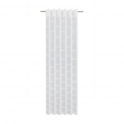 Fertigschal Weiß mit Kräuselband 140x235 cm - Transparente Gardine