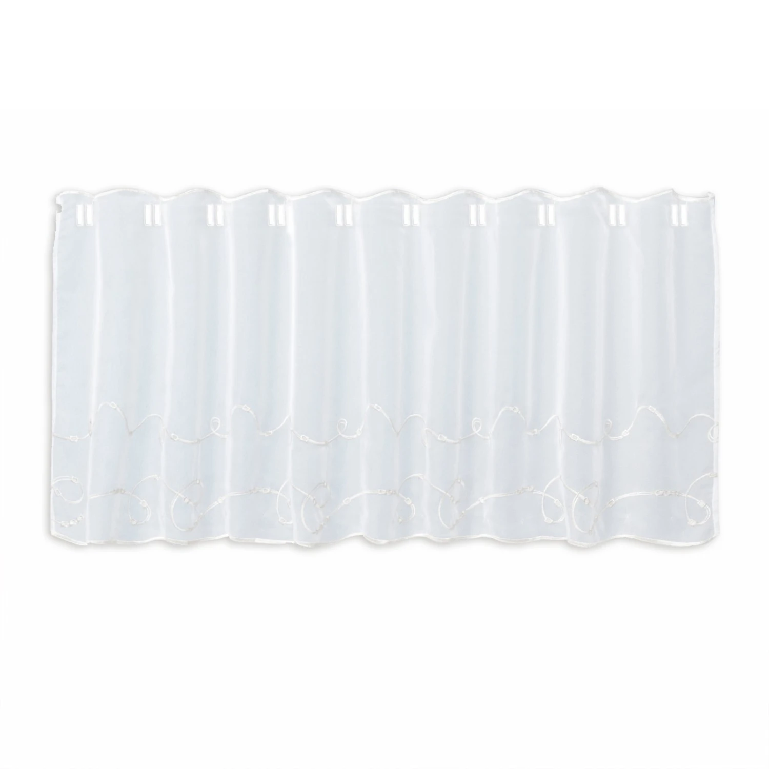 Scheibengardine - weiß - Stickerei - 150x50 cm 3 Scheibengardine - weiß - Stickerei - 150x50 cm