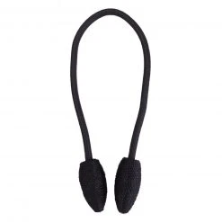 Dekorationsspange mit Magnet - Schwarz - Elegante Raffhalter für Gardinen & Vorhänge