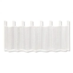 Scheibengardine mit Schlaufen - weiß - 150x50 cm