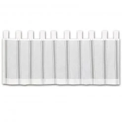 Scheibengardine - weiß-grau - 150x50 cm