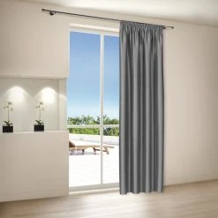 Blickdichter Vorhang Silbergrau - 145x245 cm - Elegante Gardinen für mehr Privatsphäre -Heimtextilien Verkäufe 2097026400 04 1600Wx1600H