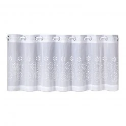 Bistrogardine weiß 150x50 cm - Elegante Scheibengardine für Fenster