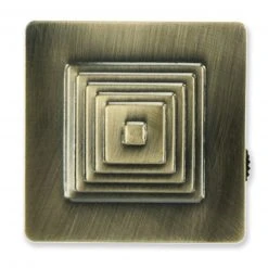 Raffhalter Donauklammer bronziert eckig - Elegante Vorhanghalter für Gardinen