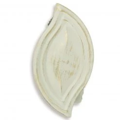 Raffhalter Creme-Antique Blattform - Elegante Vorhanghalter für stilvolle Fensterdekoration