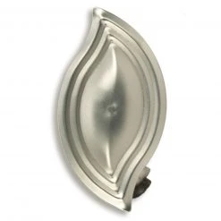 Raffhalter aus Nickel matt in Blattform - Elegante Vorhanghalter für Gardinen