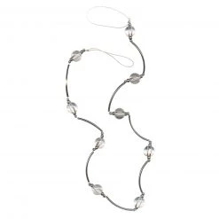 Raffhalter aus Silber mit Perlen - 65 cm - Elegant & Funktional