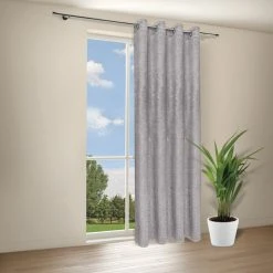 Ösenschal - hellgrau - Prägung - 140x245 cm | Blickdichte Gardinen & Vorhänge -Heimtextilien Verkäufe 2097070701 03 1600Wx1600H