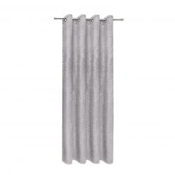 Ösenschal - hellgrau - Prägung - 140x245 cm | Blickdichte Gardinen & Vorhänge