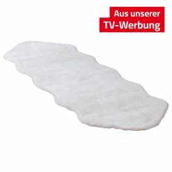 Kunstfell-Teppich - weiß - 55x160 cm