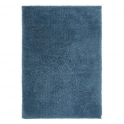 Blauer Shaggy Teppich - 80x150 cm - Flauschiger Wohnzimmerteppich