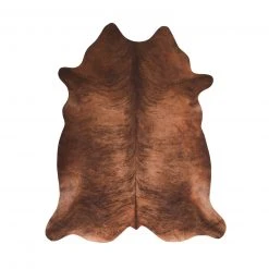 Braun-Schwarzer Kunstfell-Teppich 125x155 cm - Luxuriöser Wohnaccessoire