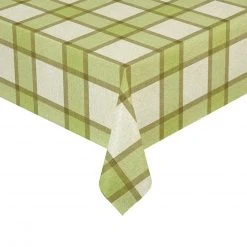 Lindgrüne Karo-Tischdecke - 140 cm breit - Elegant & Stilvoll