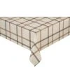 Braune Karo-Tischdecke - 140 cm breit - Elegant & Langlebig -Heimtextilien Verkäufe 2258022700 1600Wx1600H