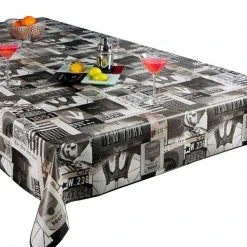 Tischdecke - grau-beige - New York - 140 cm breit