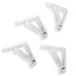 4er-Set Tischklammern in Weiß - Praktische Tischdeckenhalter für jeden Anlass