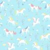 Stoff - türkis - Einhörner - 160 cm breit -Heimtextilien Verkäufe 2327000600 1600Wx1600H