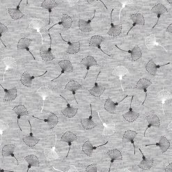 Stoff Pusteblume grau-weiß Meterware 140 cm breit | Stoffe & Meterware