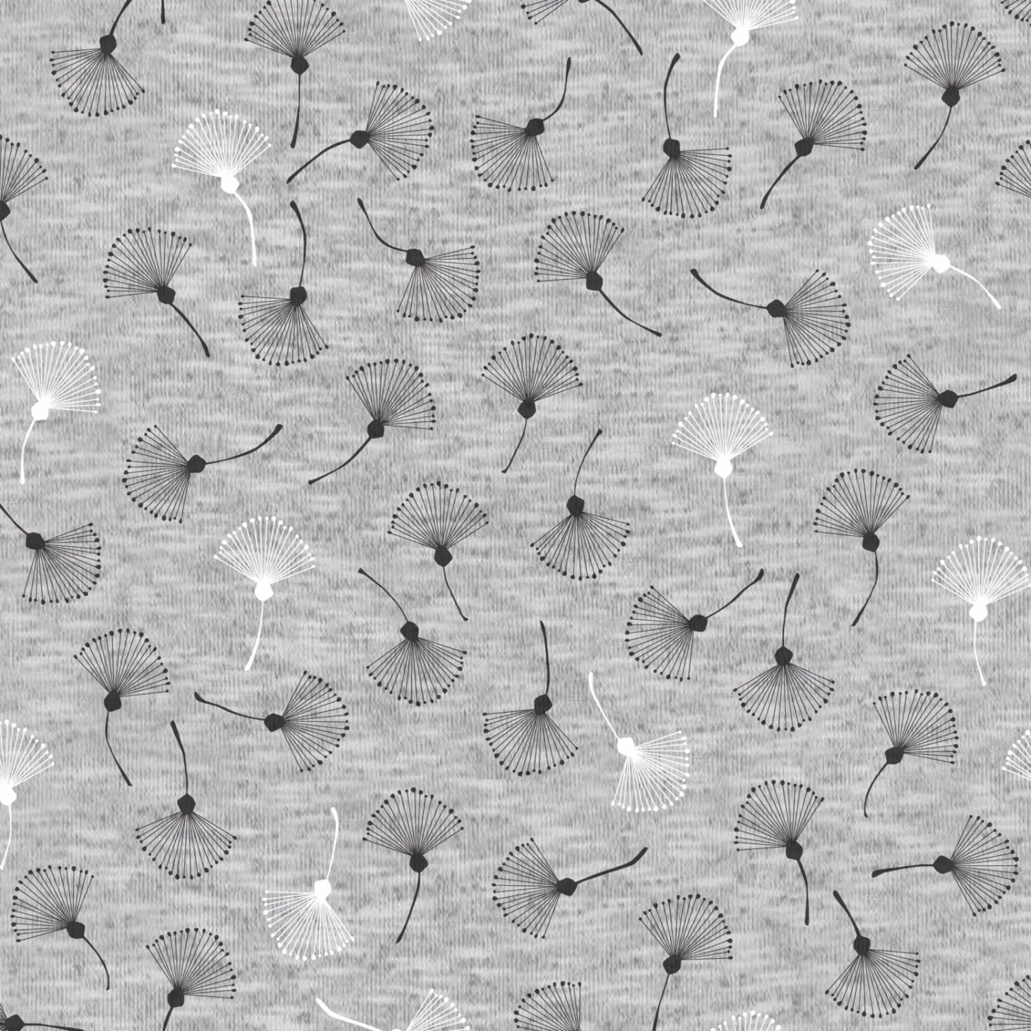 Stoff Pusteblume grau-weiß Meterware 140 cm breit | Stoffe & Meterware 3 Stoff Pusteblume grau-weiß Meterware 140 cm breit | Stoffe & Meterware