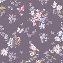 Stoff Frühling Lila - 140 cm Breite | Hochwertige Meterware für kreative Projekte