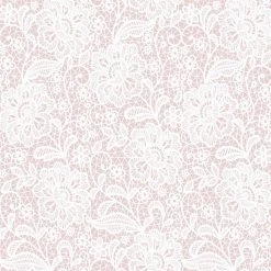 Rosa-weißer Blumenstoff - Hochwertige Meterware für kreative Projekte