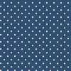 Jersey - marine - Punkte - Meterware