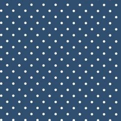 Jersey - marine - Punkte - Meterware