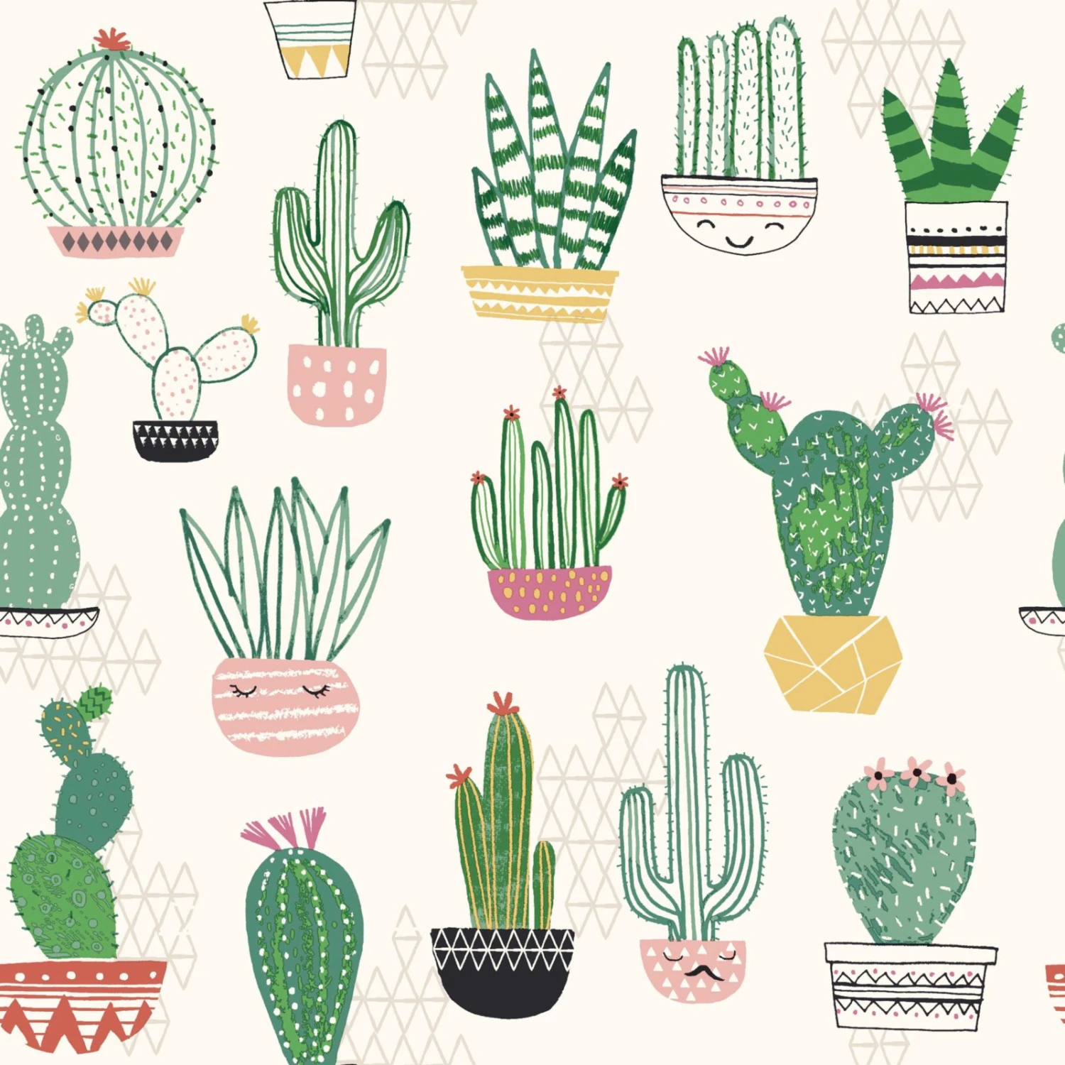 Jersey - Kaktus - beige-grün - Meterware 3 Jersey - Kaktus - beige-grün - Meterware